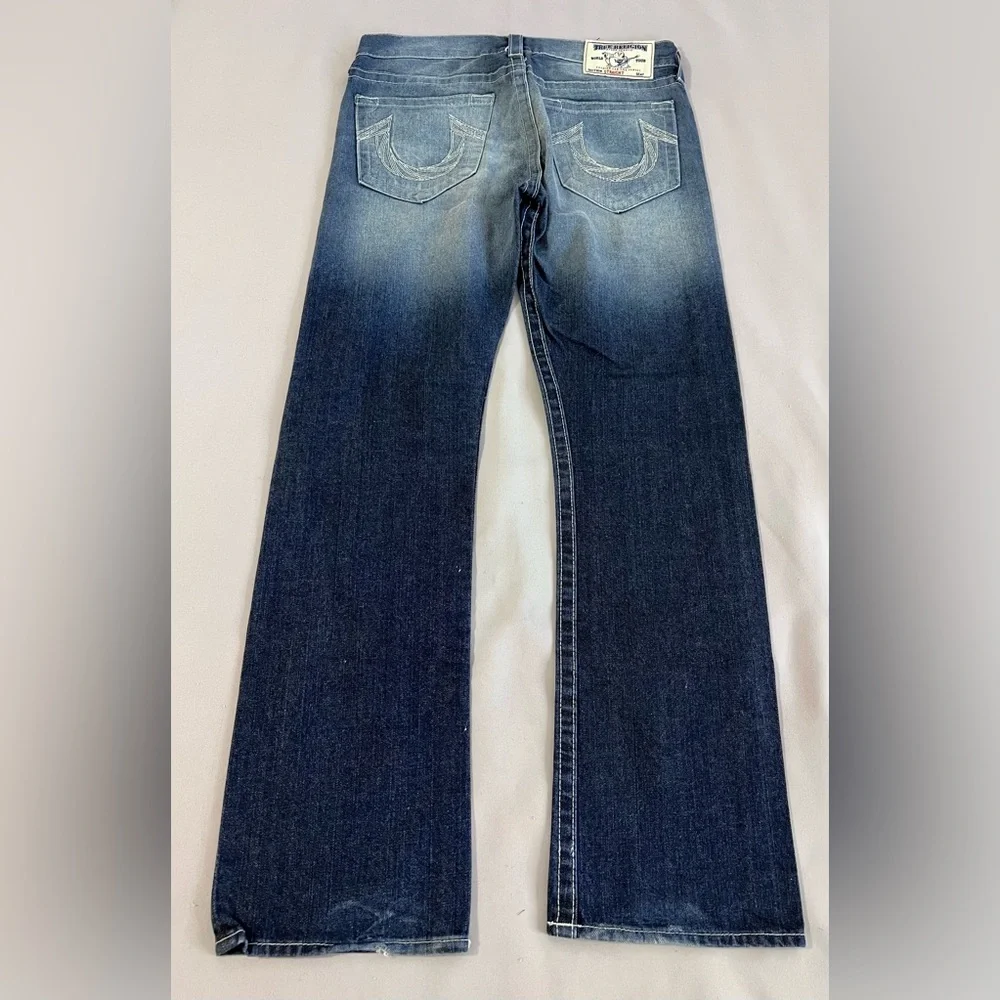 Men's True Religion Jeans Straight Size 32‎ RN# 112790 Denim Horseshoe Gorgeous